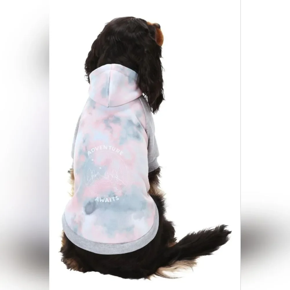 NWT FRISCO Dog Sweatshirt Hoodie Pink Tie Dye Size XX-Large Adventure Gray